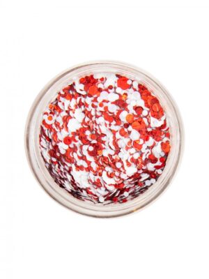 PXP pressed chunky glitter cream rood/wit