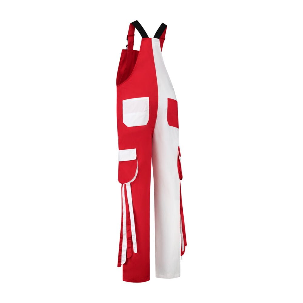 Rood/witte tuinoverall met franjes - Afbeelding 2