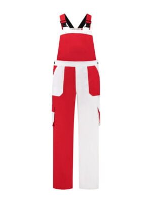 Rood/witte tuinoverall met franjes