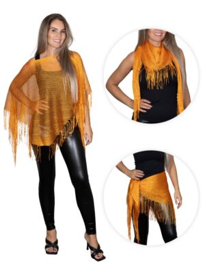 Toppers poncho oranje - Tropicana