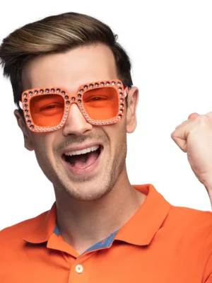 Partybril bling bling oranje, E.K. voetbal, Olympische spelen, koningsdag
