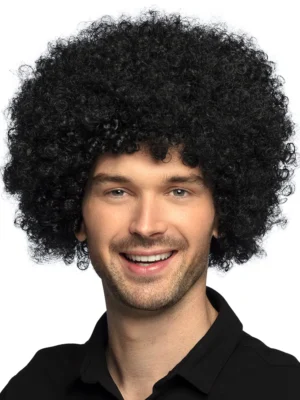 Afro pruik zwart