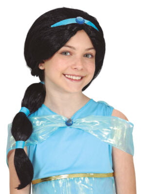 Pruik prinses met 1 staart, meisjes