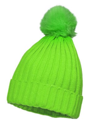 Skimuts neon-groen