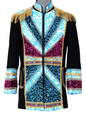 Carnavalsjas, man blue luxe