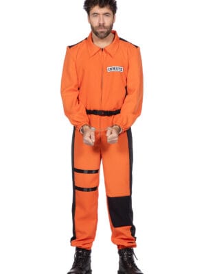 Inmate overall oranje heren, prisoner, gevangene