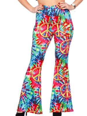 Hippiebroek peace tie - dye