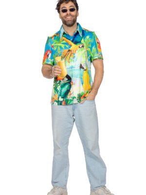 Hawaii shirt papegaai