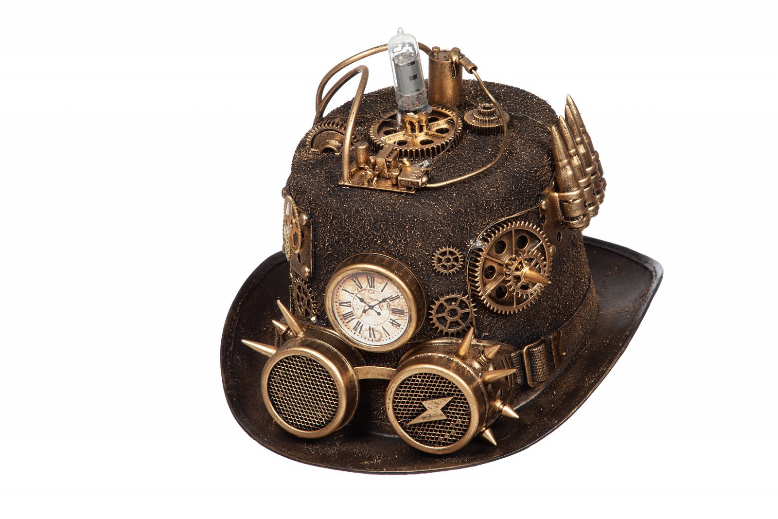 Hoed steampunk met licht - Afbeelding 2