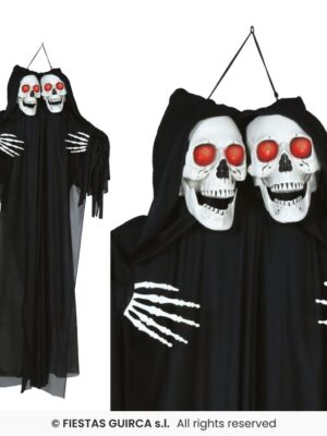 2 hangende skeletten met licht (decoratie)