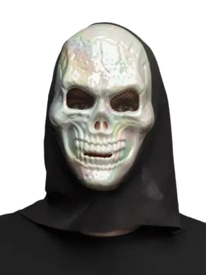 Masker Skull pearl met kap